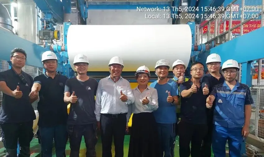 【环球】安德里茨供向越南的第五台卫生纸机成功开机