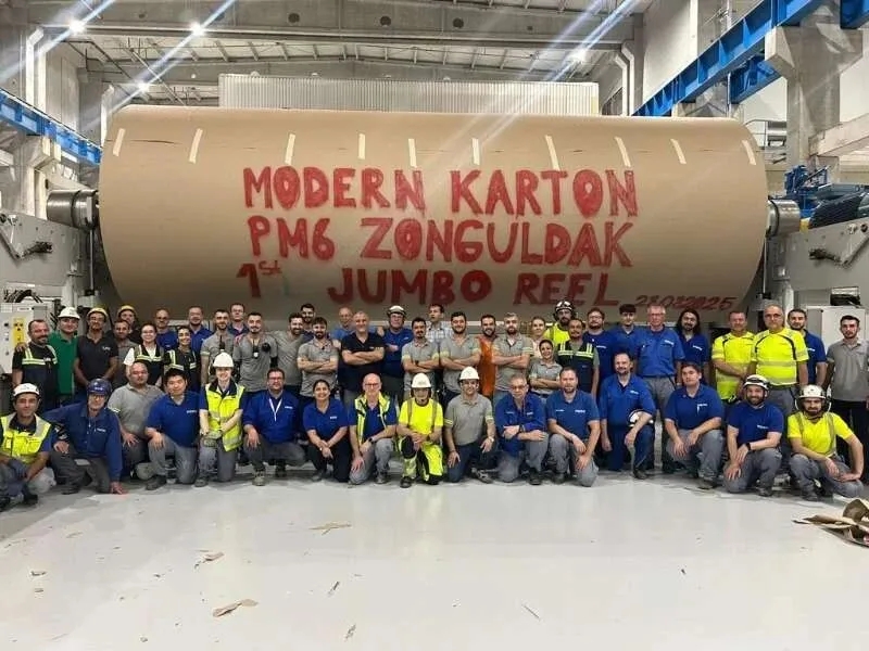福伊特为土耳其Modern Karton工厂提供的PM6整线系统成功开机