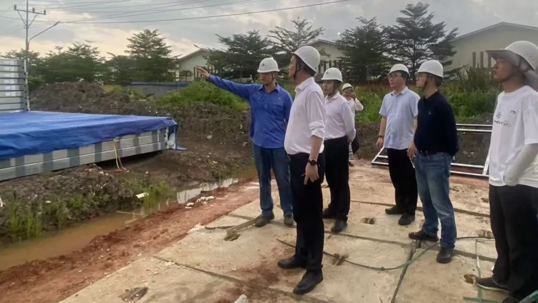 中轻长沙总经理谭文正带队检查印尼OKI系列项目